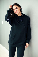 Embroidered Keep Smiling Boyfriend Hoodie