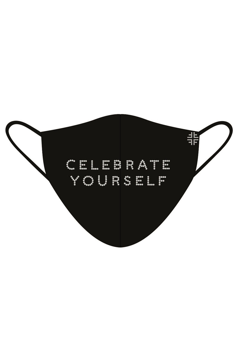 Celebrate Yourself Rhinestone Face Mask